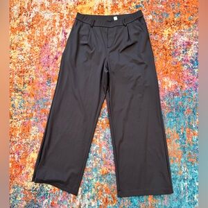 Halara XL Wide Leg Stretch Work Pants Leggings Dark Charcoal